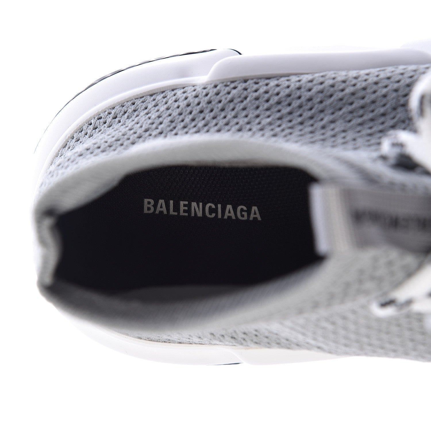 Balenciaga Knit Womens Speed Lace Up Sneakers 41 Gris 7 of 8