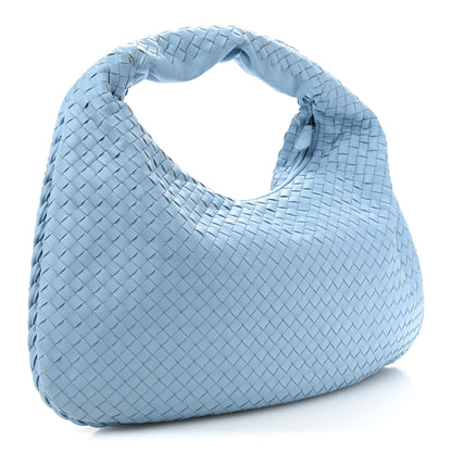 Bottega Veneta Nappa Intrecciato Large Veneta Hobo Light Blue 3 of 14