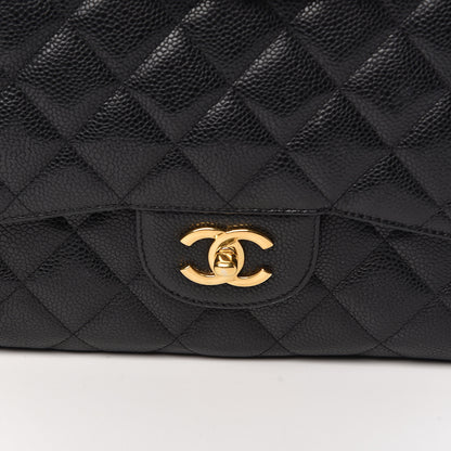 Chanel Caviar Quilted Jumbo Double Flap Black 14 of 14