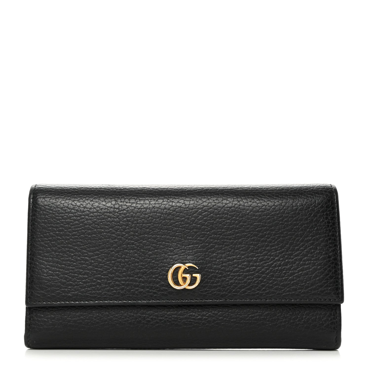 Gucci Dollar Calfskin GG Marmont Continental Wallet Black 1 of 7