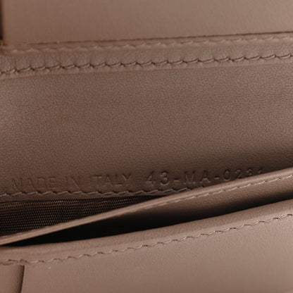 Christian Dior Grained Calfskin Supple Cannage Caro Scarlet Zipped Wallet Taupe 8 of 9