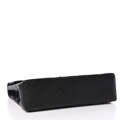 Chanel Caviar Quilted Jumbo Single Flap Black 4 of 12