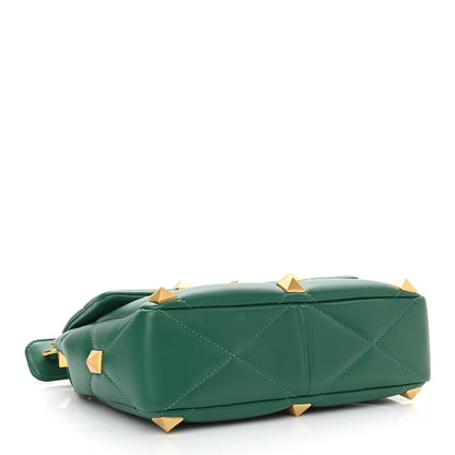 Valentino Garavani Nappa Large Roman Stud Shoulder Bag Jungle 4 of 9