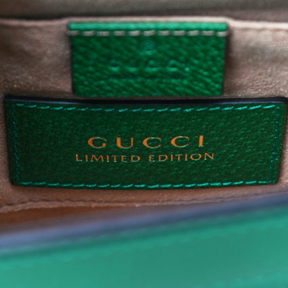 Gucci GG Supreme Monogram Flora Web Small Ophidia Chain Shoulder Bag Green 6 of 13