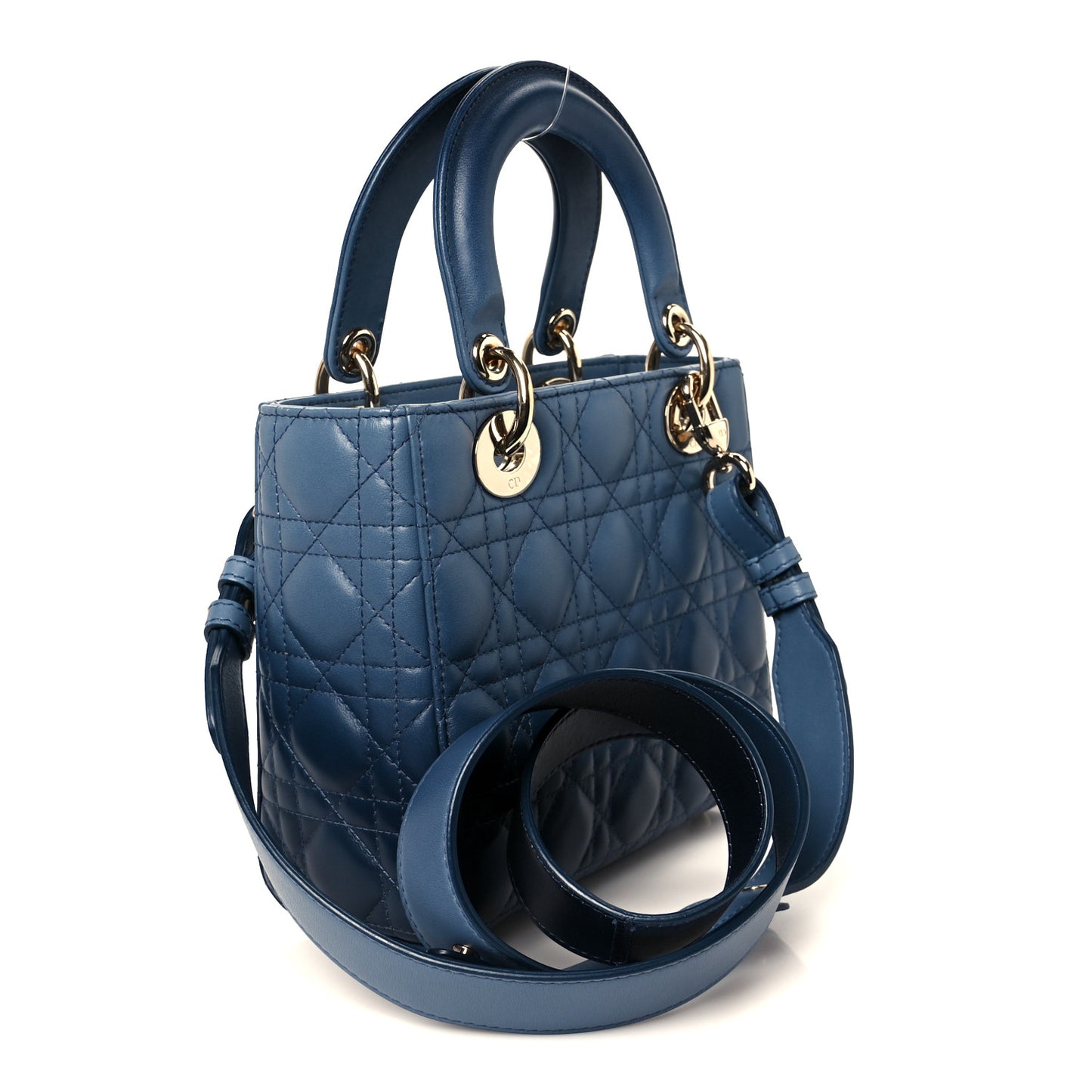Lambskin Cannage Gradient Small My ABCDior Lady Dior Indigo Blue