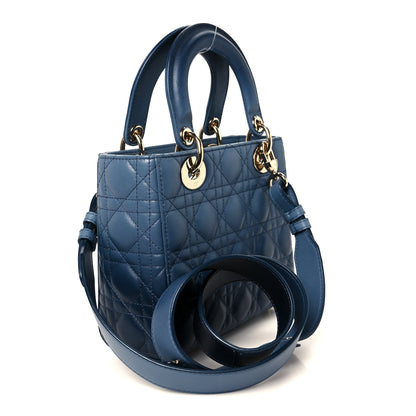 Christian Dior Lambskin Cannage Gradient Small My ABCDior Lady Dior Indigo Blue 3 of 10