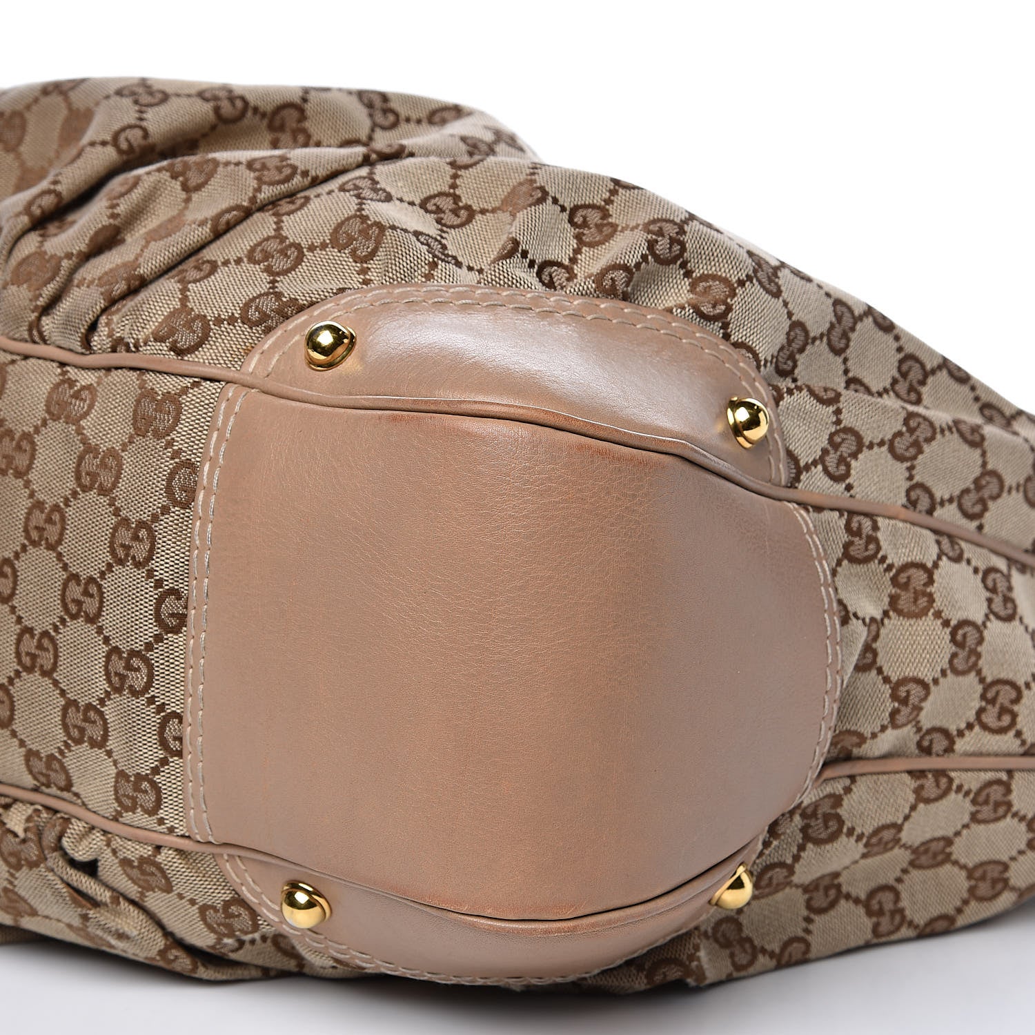 Gucci Monogram Large Jockey Hobo Beige 10 of 16