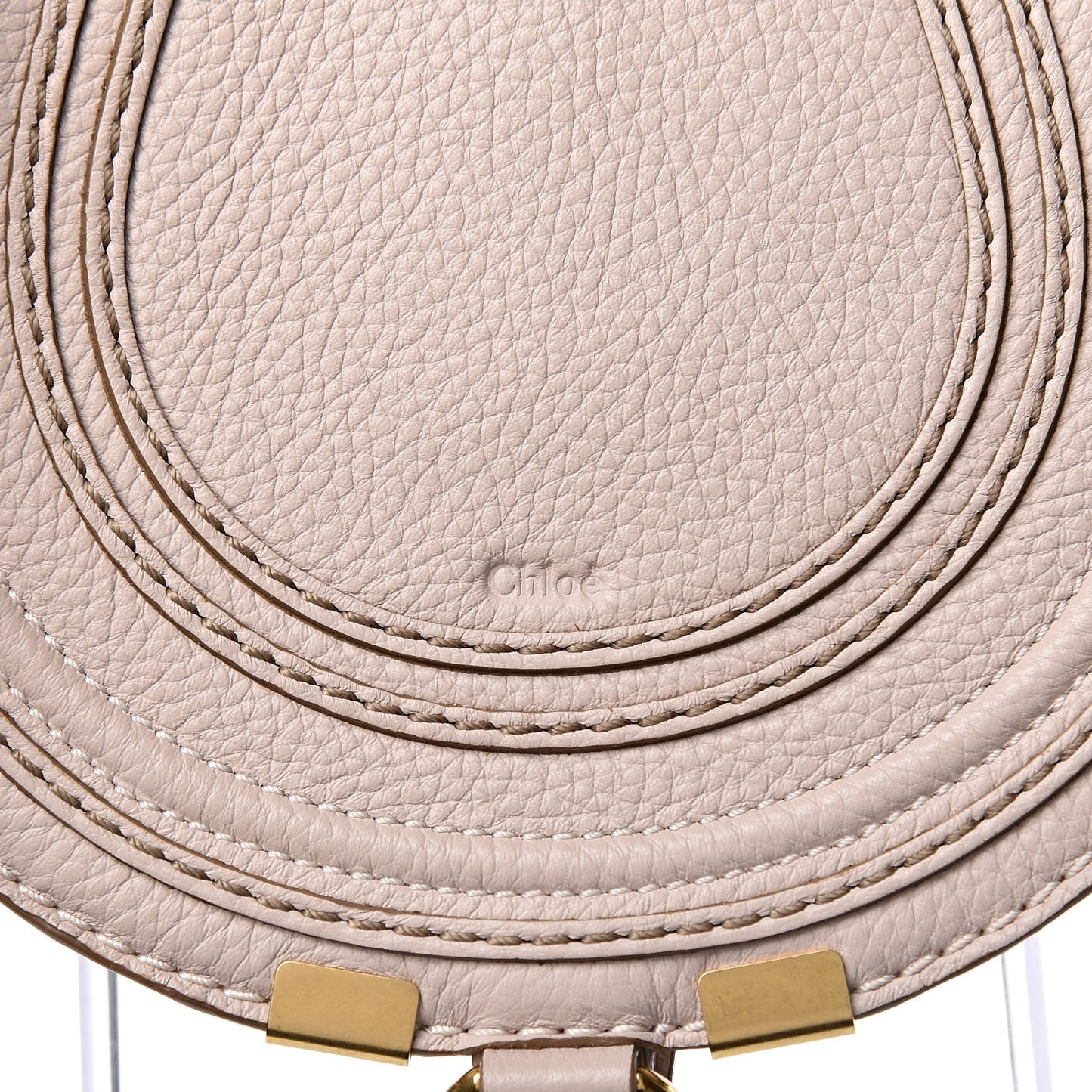 Calfskin Mini Marcie Round Crossbody Bag Abstract White