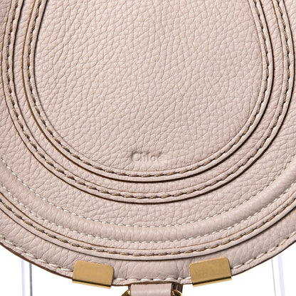Chloe Calfskin Mini Marcie Round Crossbody Bag Abstract White 8 of 10