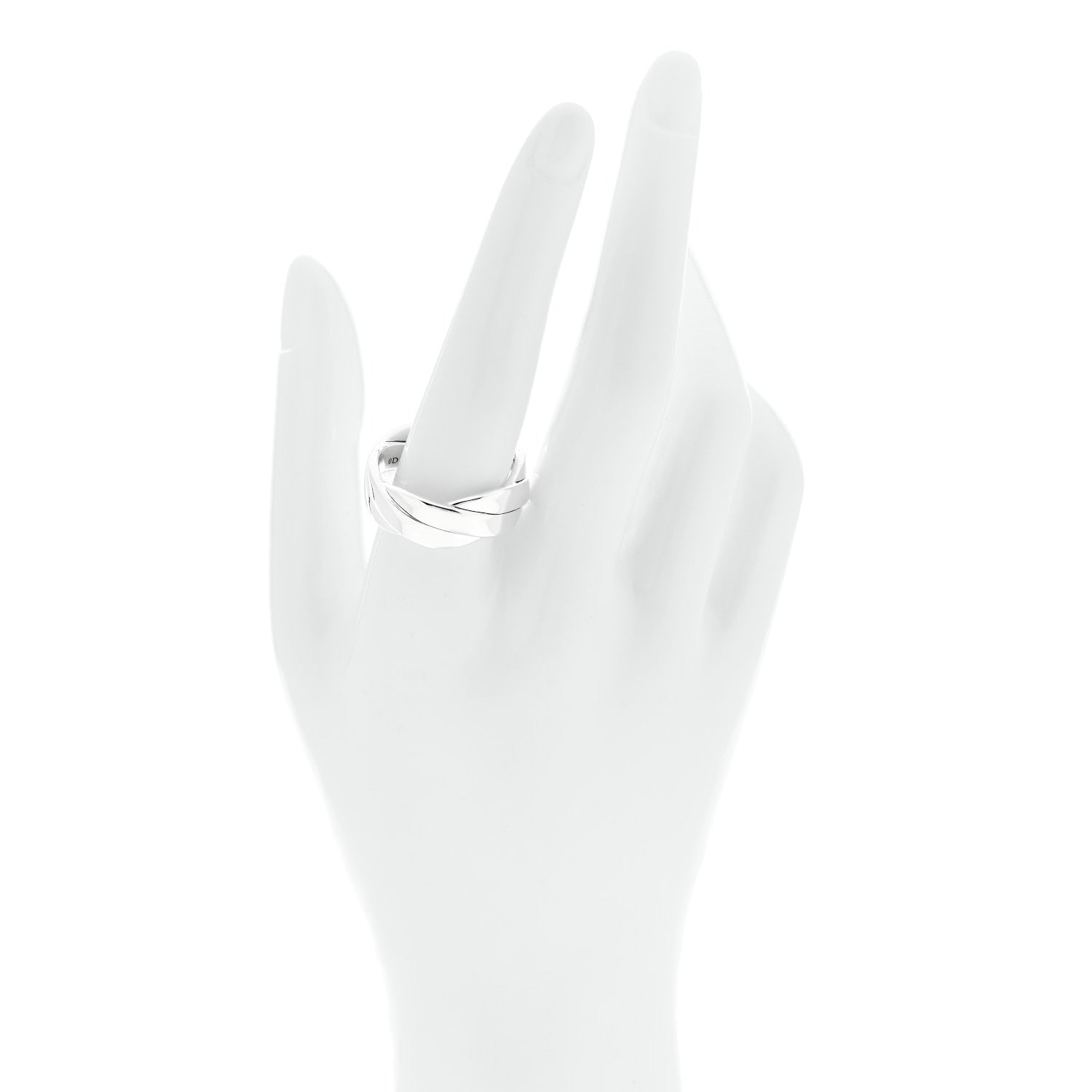 David Yurman Sterling Silver 9mm DY Helios Band Ring 61 9.75 2 of 5