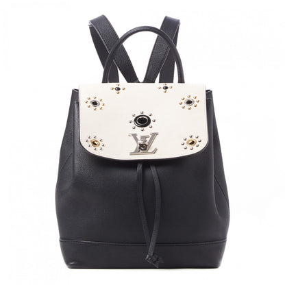 Louis Vuitton Calfskin Mechanical Flowers Lockme Backpack Black White 1 of 8