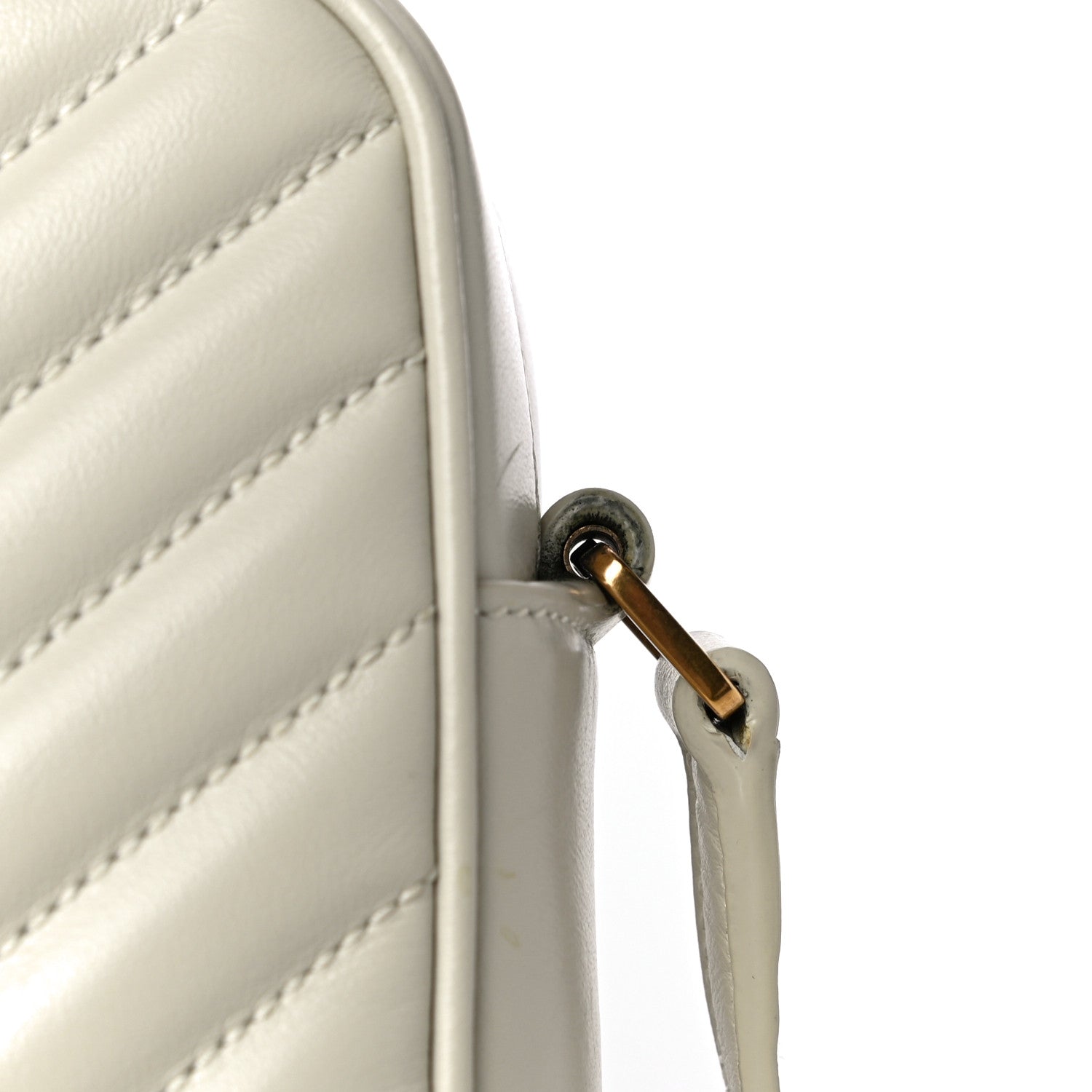 Saint Laurent Calfskin Matelasse Monogram Lou Camera Bag Crema Soft 11 of 14