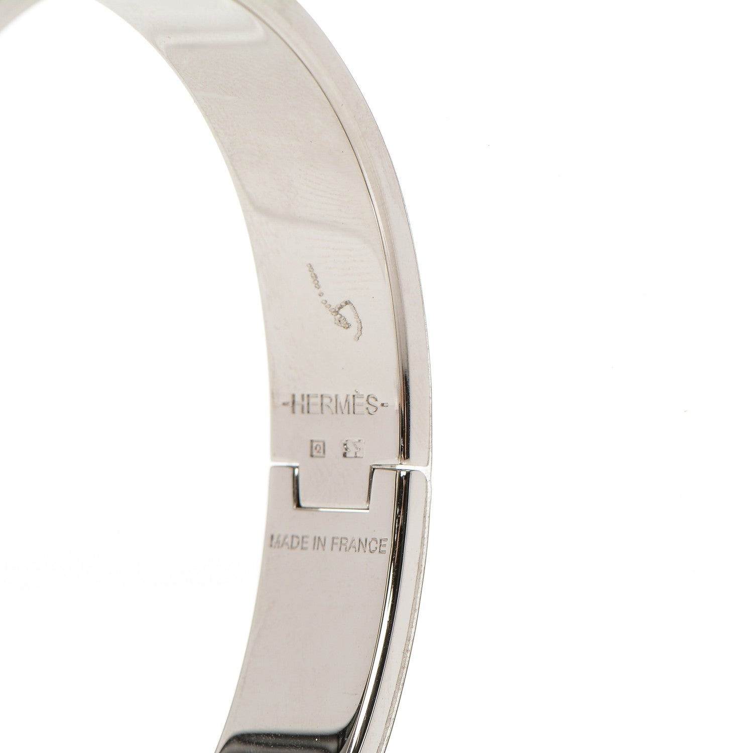 Hermes Enamel Narrow Clic Clac H Bracelet GM Cacao 4 of 4