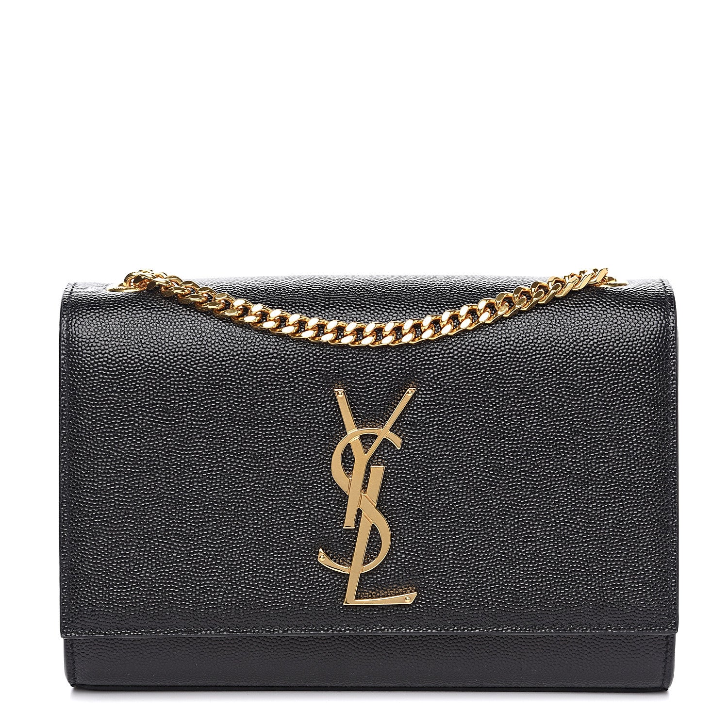 Saint Laurent Grain De Poudre Small Monogram Kate Satchel Black 1 of 9