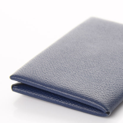 Hermes Epsom Calvi Card Case Bleu Saphir 9 of 12