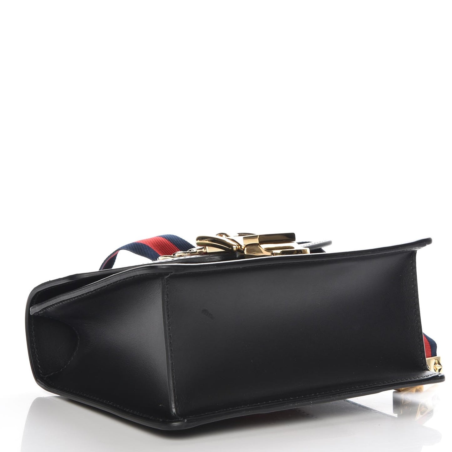 Calfskin Mini Sylvie Chain Shoulder Bag Black
