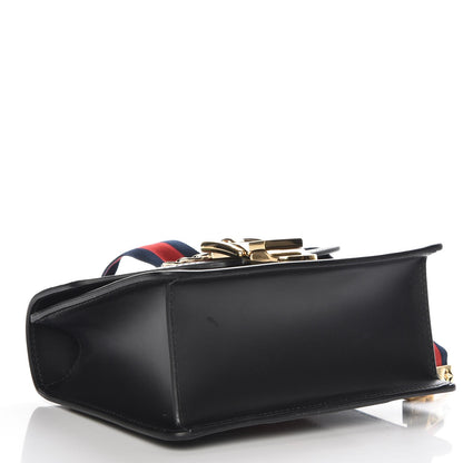 Gucci Calfskin Mini Sylvie Chain Shoulder Bag Black 3 of 7