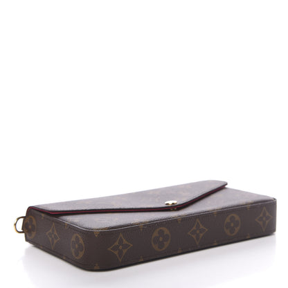 Louis Vuitton Monogram Pochette Felicie Chain Wallet Fuchsia 4 of 11