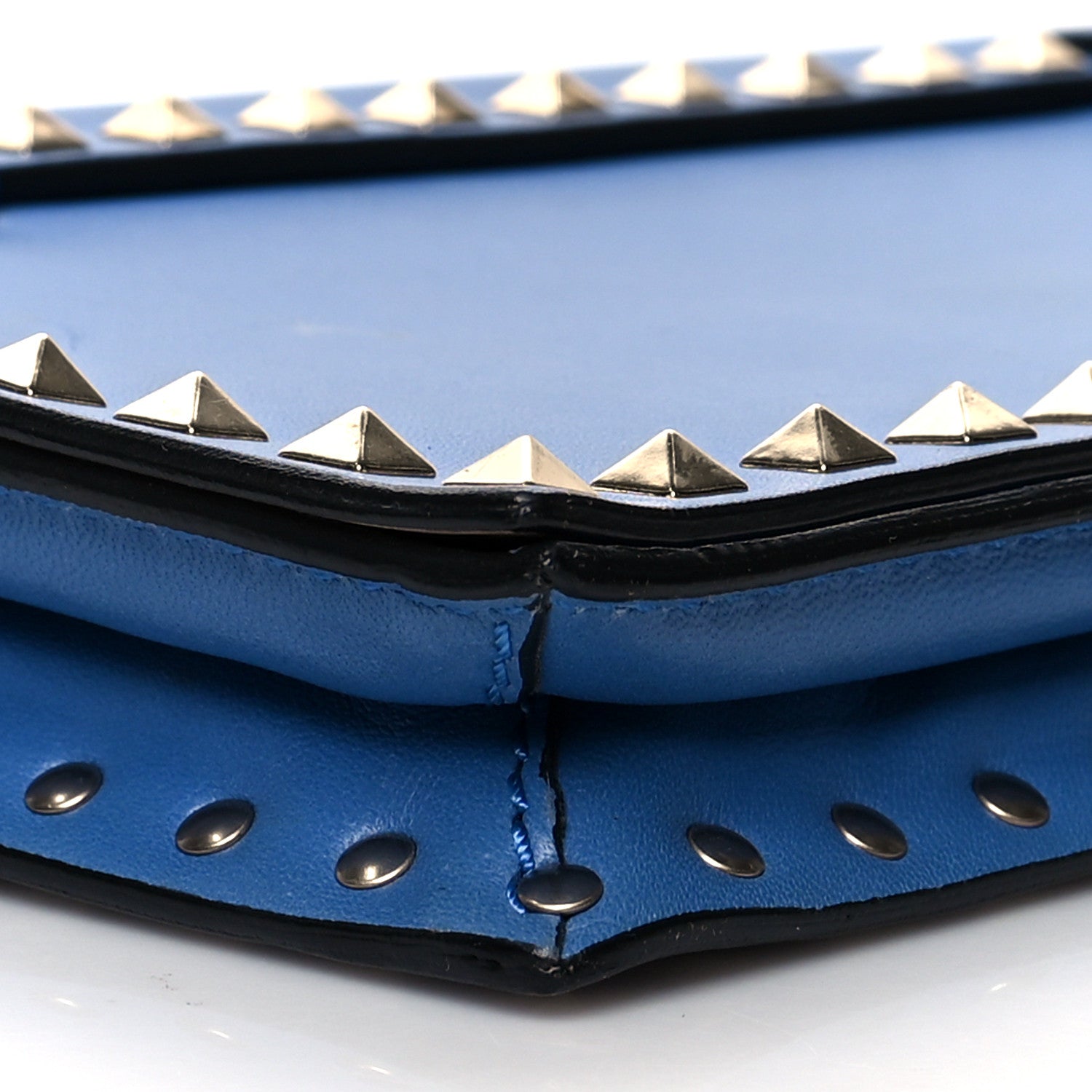 Valentino Garavani Nappa Rockstud Wristlet Clutch Light Sapphire 9 of 10
