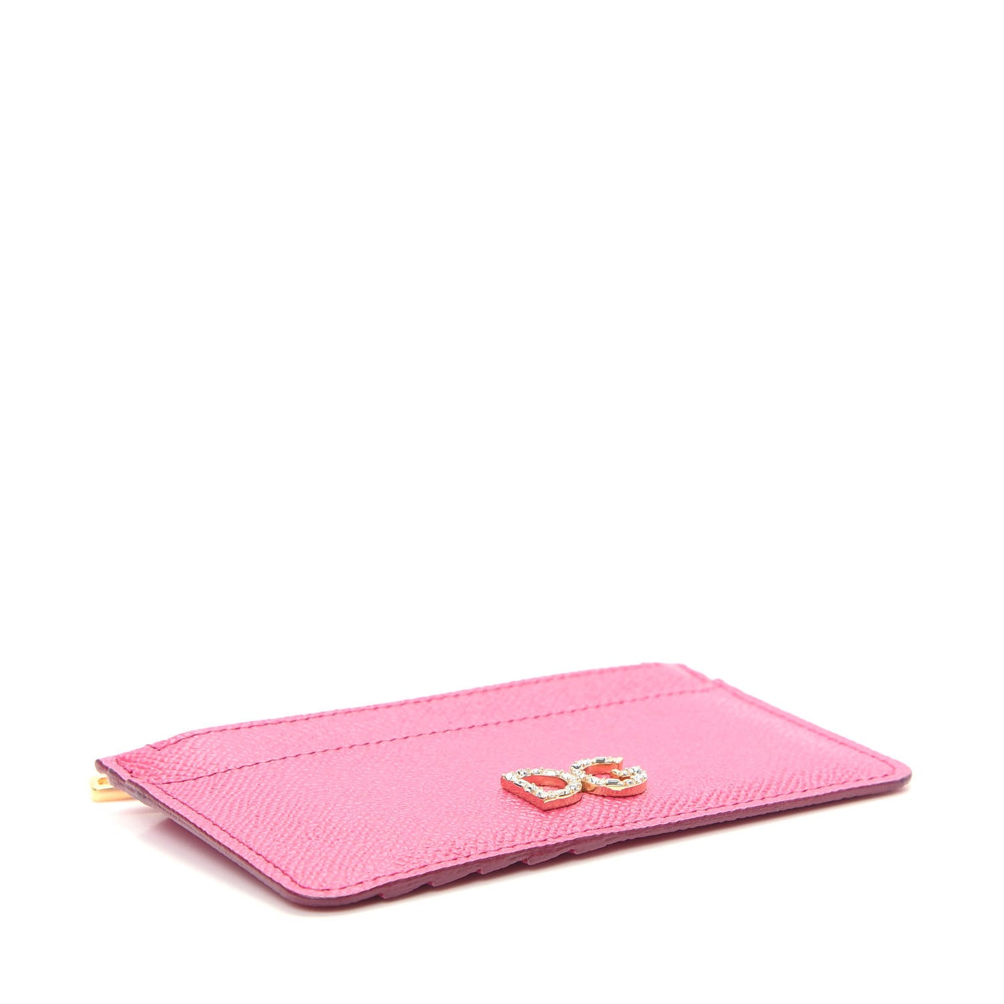 Dauphine Embellished Logo Zip Card Holder Pink