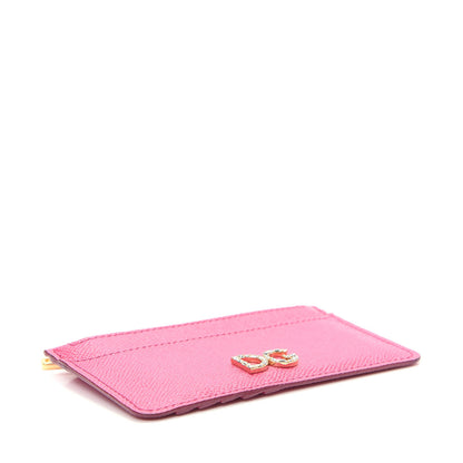 Dolce & Gabbana Dauphine Embellished Logo Zip Card Holder Pink 4 of 7