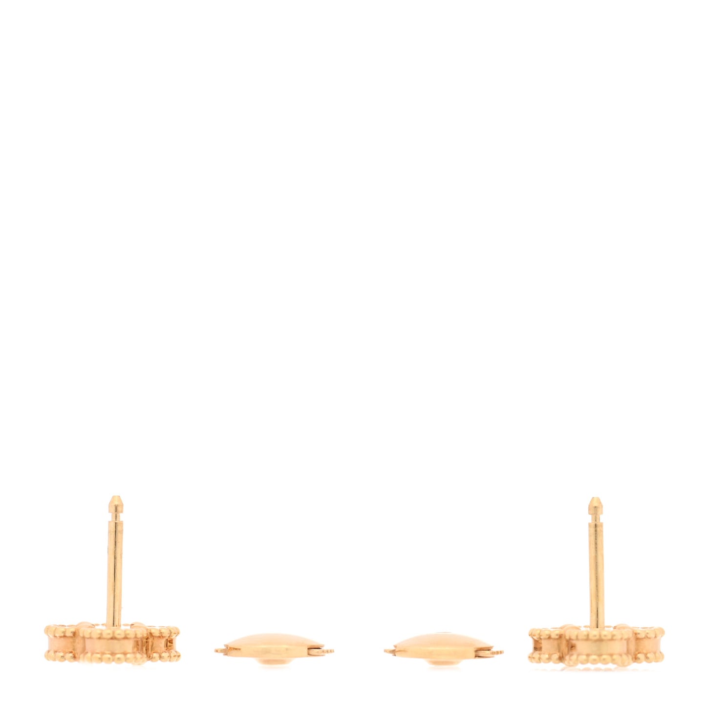 18K Yellow Gold Black Onyx Sweet Alhambra Earrings