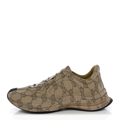 Gucci Ultralight Plume Calfskin Monogram Printed Mens Gucci Run Sneakers 11.5 Beige Ebony 1 of 11