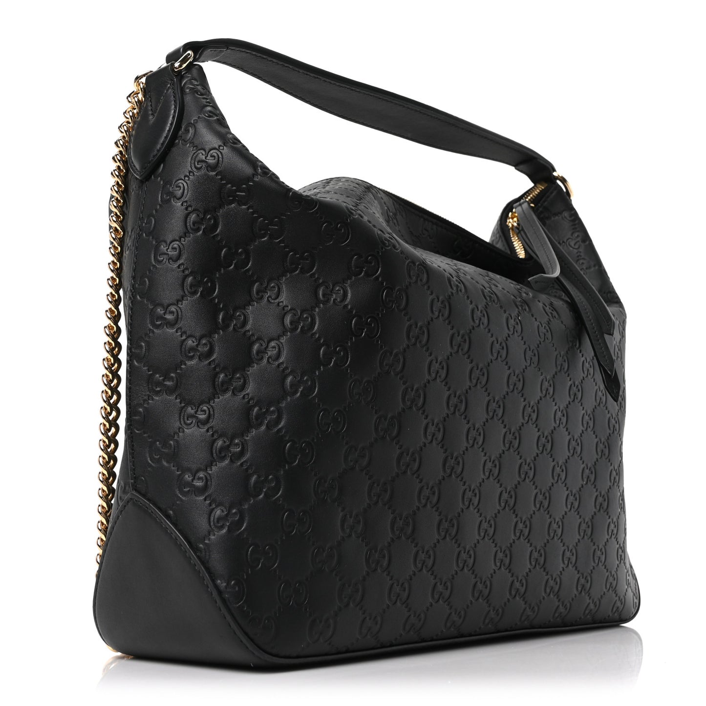 Guccissima Signature Large Linea A Hobo Black