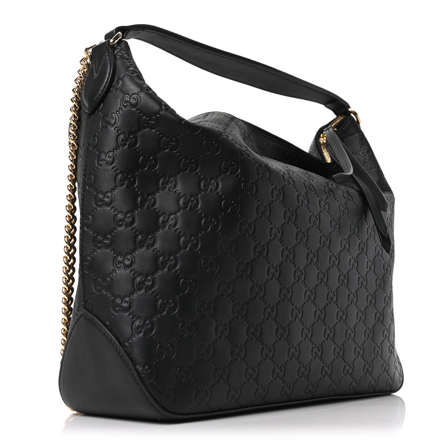 Gucci Guccissima Signature Large Linea A Hobo Black 3 of 10