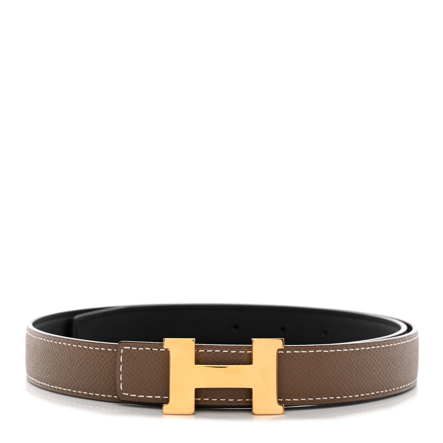 Swift Epsom 24mm Mini Constance H Belt 80/32 Black Etoupe