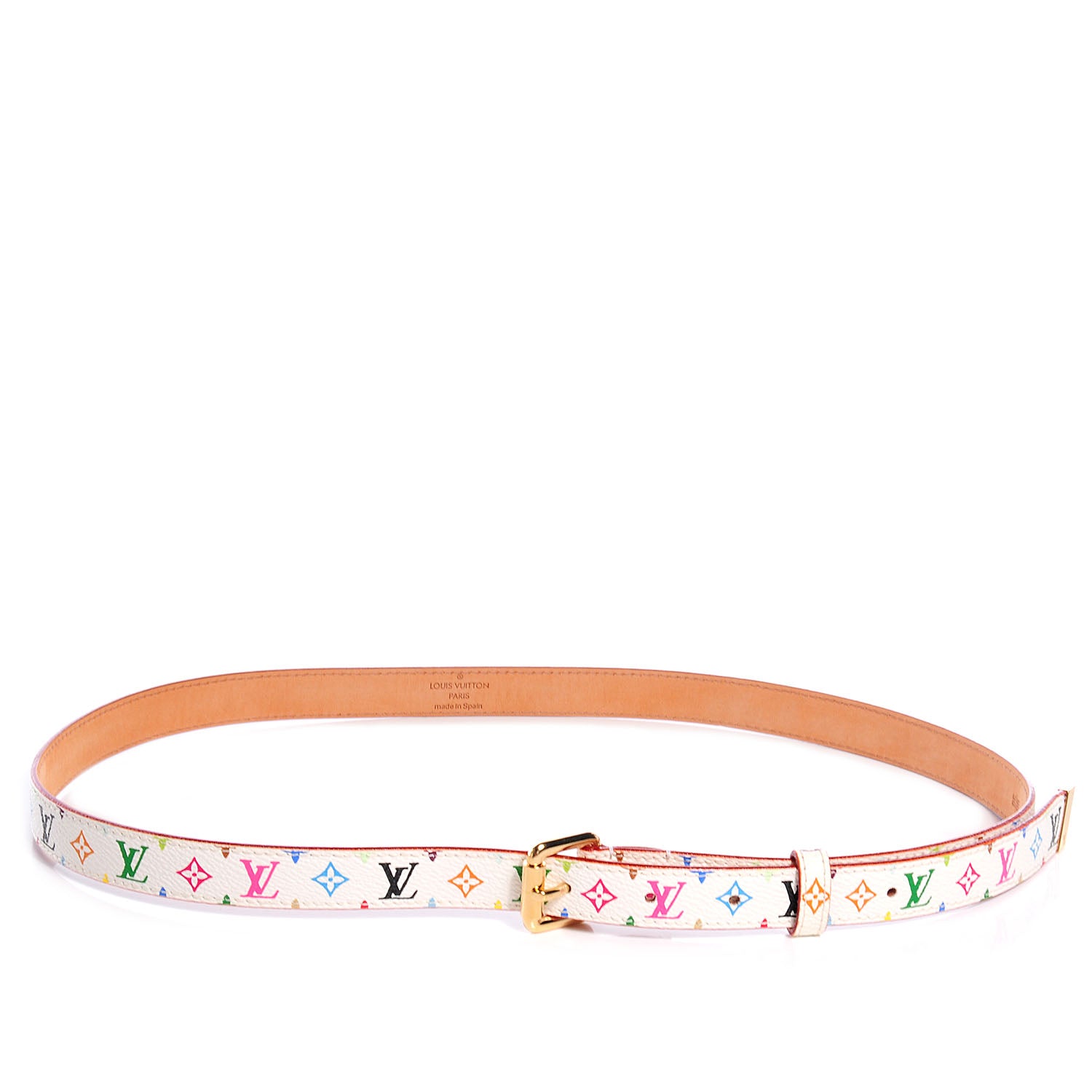 Louis Vuitton Monogram Multicolor Belt 90 36 White 1 of 6
