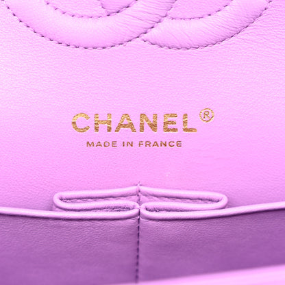 Chanel Caviar Quilted Medium Double Flap Purple 6 of 10