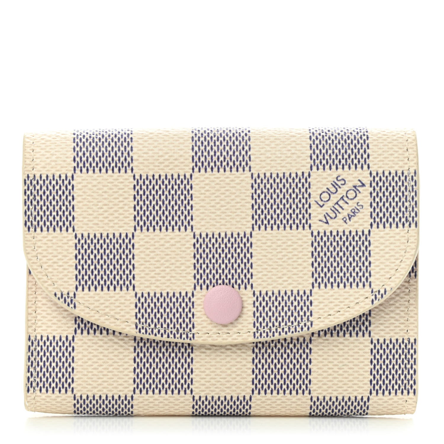 Louis Vuitton Damier Azur Rosalie Coin Purse Rose Ballerine 1 of 6