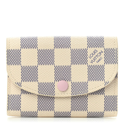 Louis Vuitton Damier Azur Rosalie Coin Purse Rose Ballerine 1 of 6