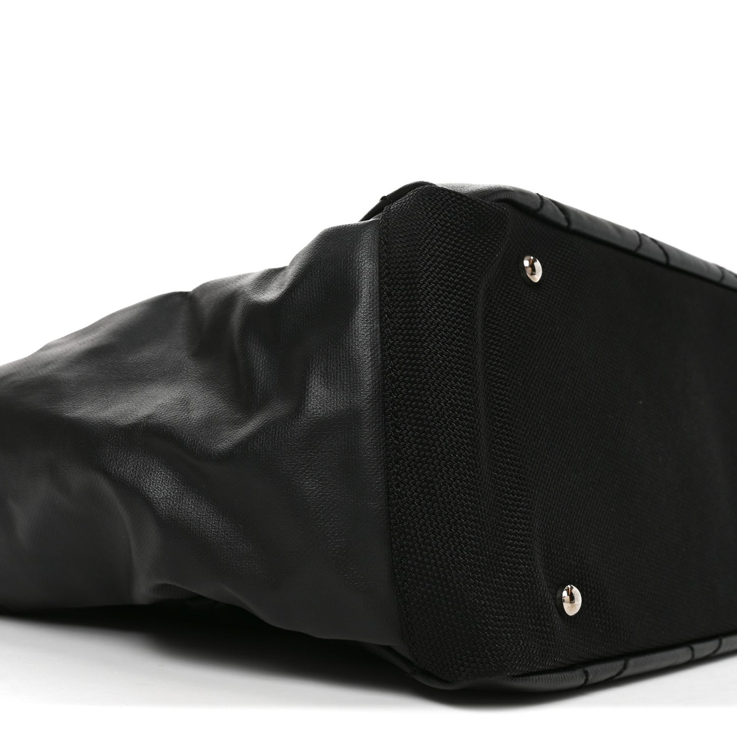 Coated Canvas Quilted Large Paris Biarritz Tote Black