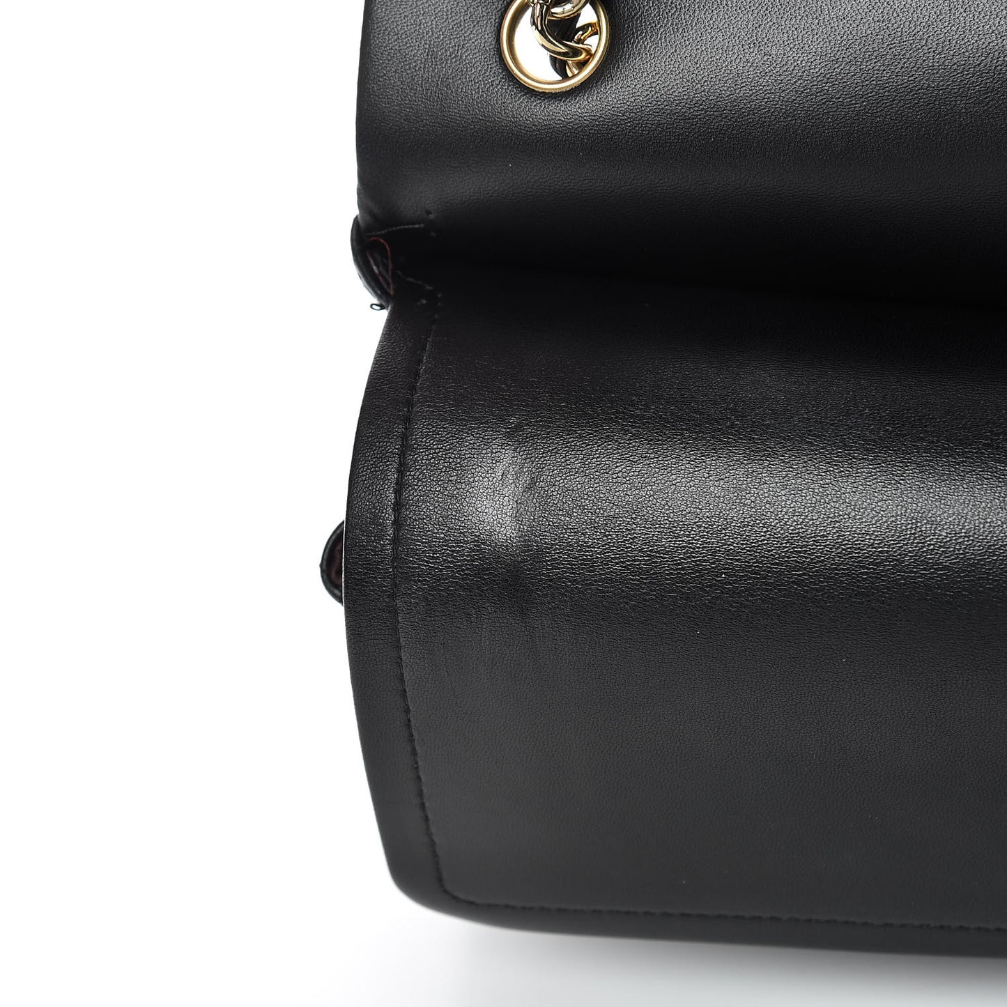 Lambskin Quilted Jumbo Double Flap Black