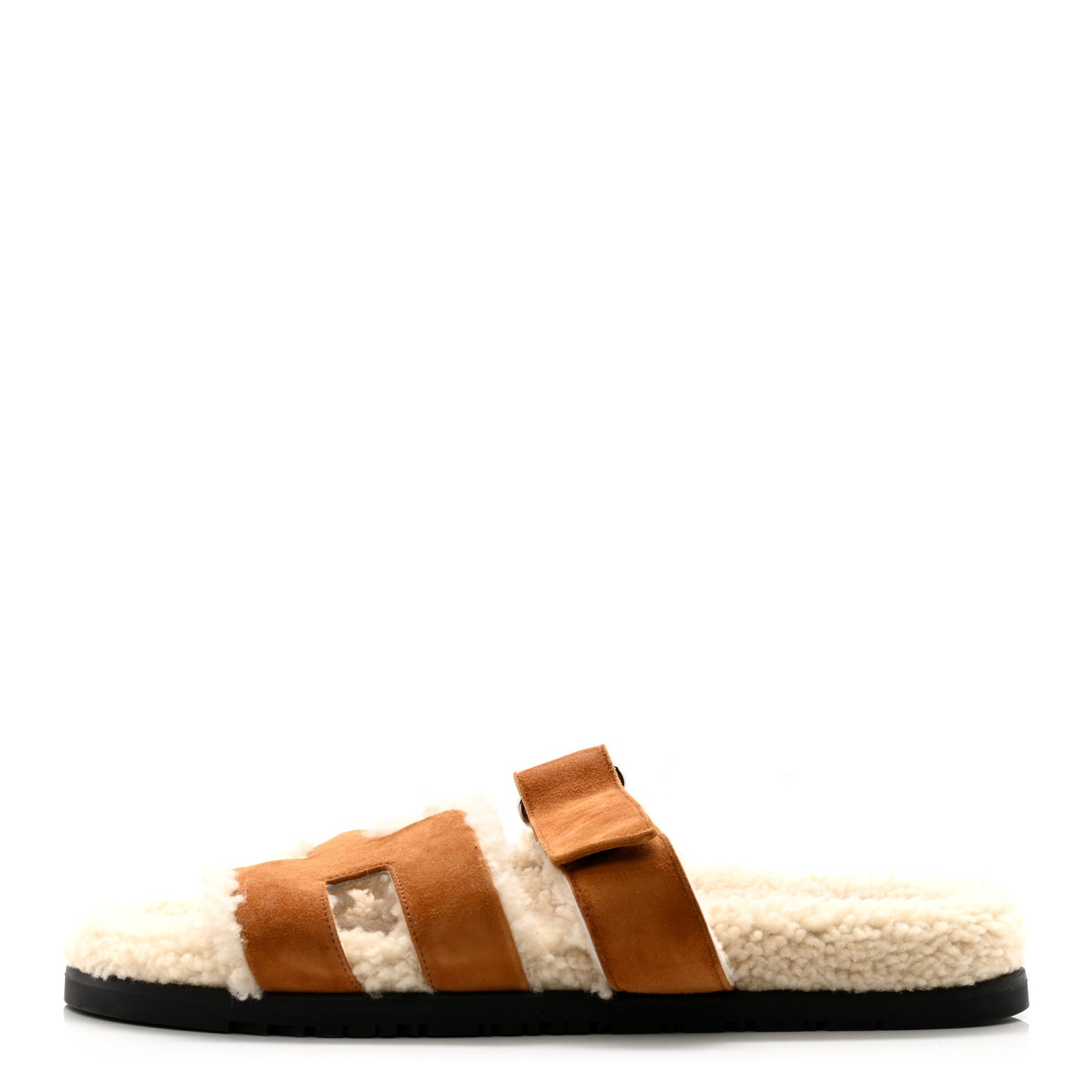 Suede Goatskin Woolskin Womens Chypre Sandals 41 Naturel Ecru