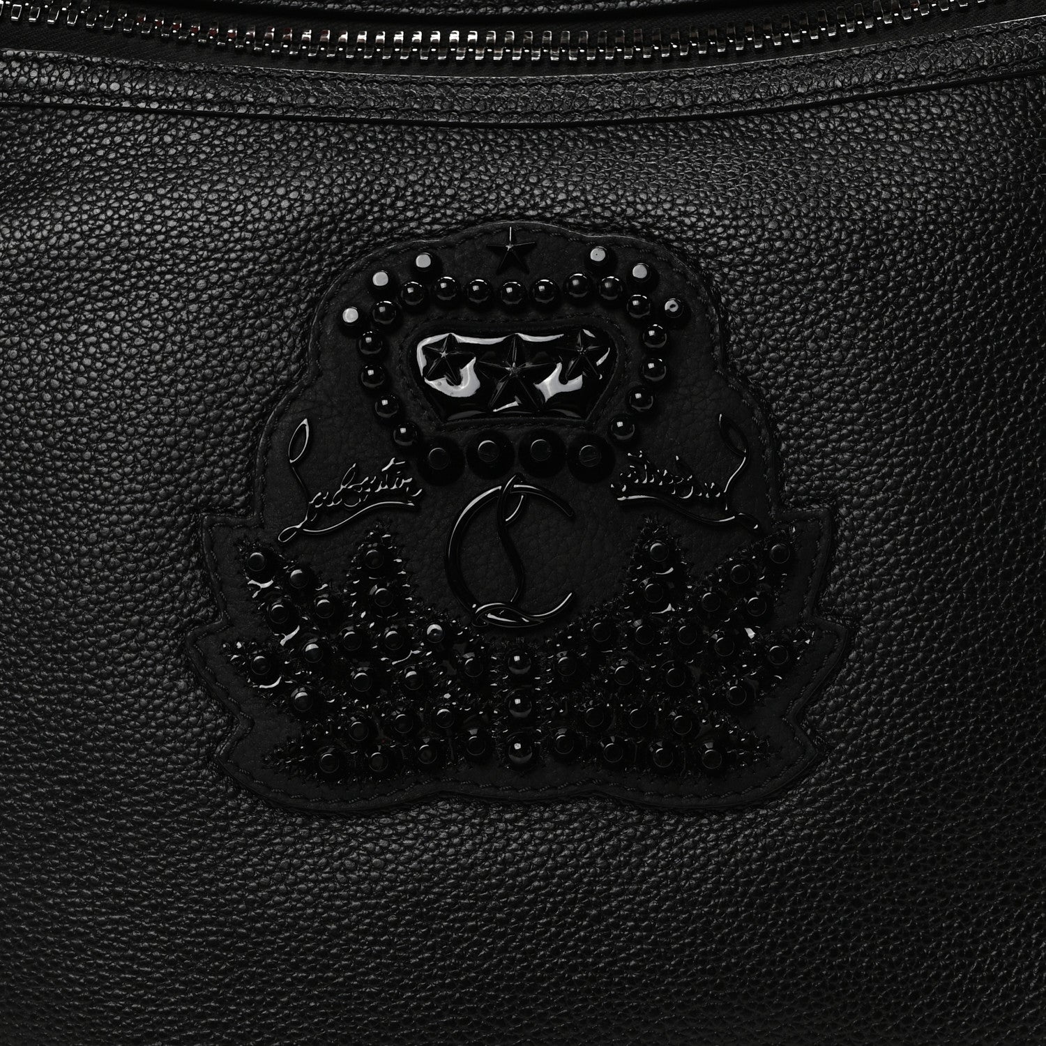 Christian Louboutin Empire Calfskin Studded Cabado Backpack Tote Black 7 of 9