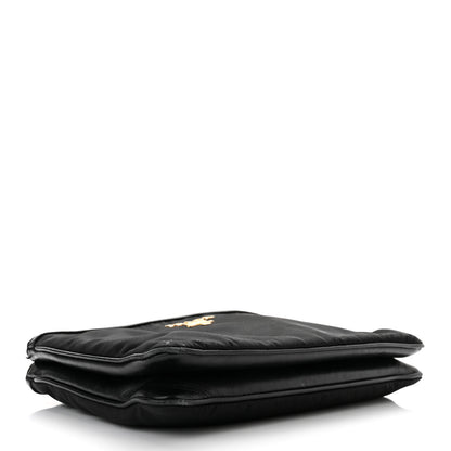 Prada Tessuto Nylon Soft Calf Double Zip Crossbody Bag Black 4 of 11