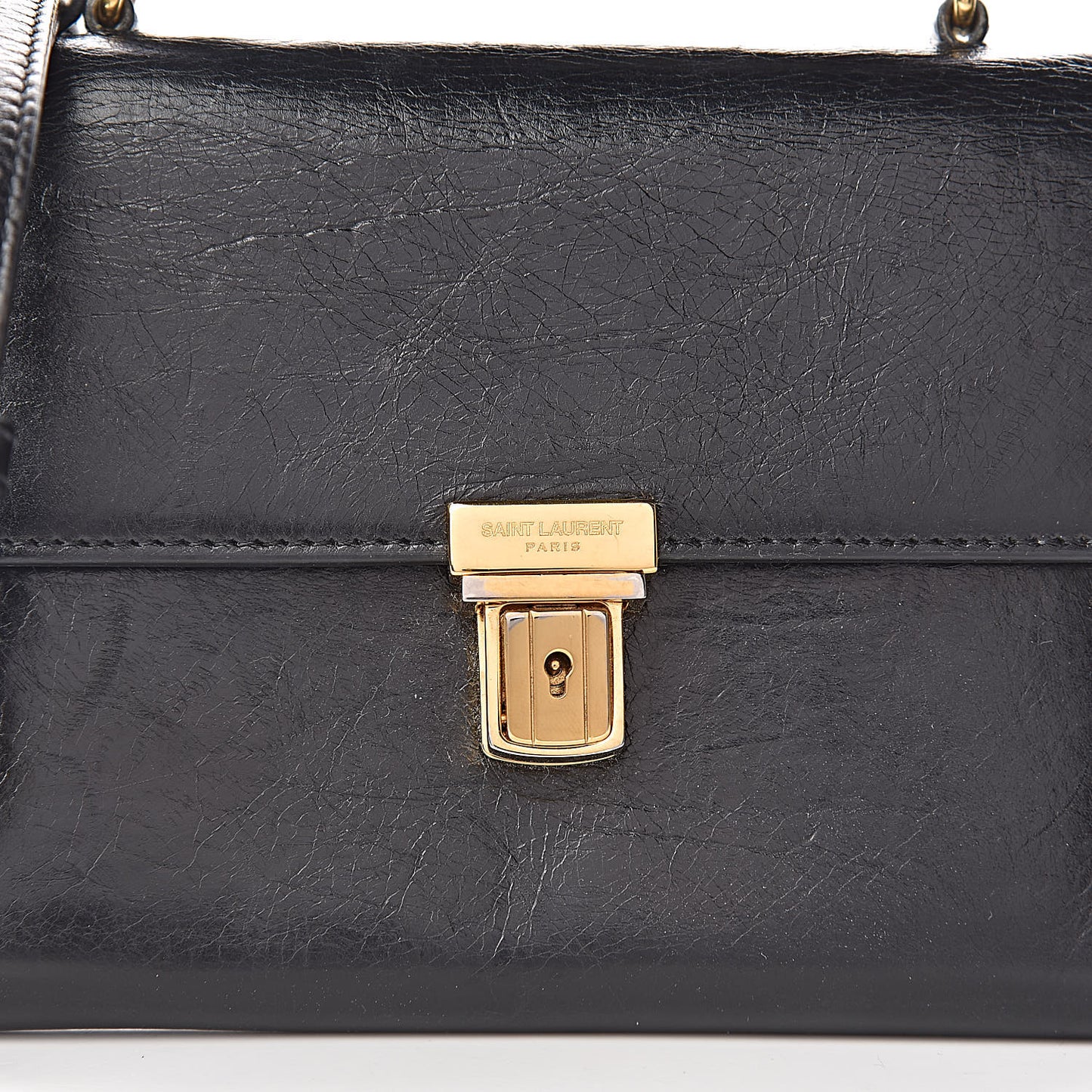 Calfskin Mini High School Satchel Black