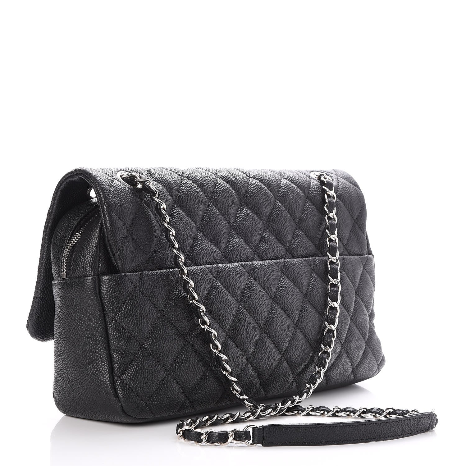 Chanel Caviar Quilted Jumbo Easy Flap Black 3 of 9