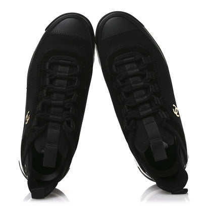Chanel Velvet Calfskin Mixed Fibers CC Sneakers 38 Black 2 of 8