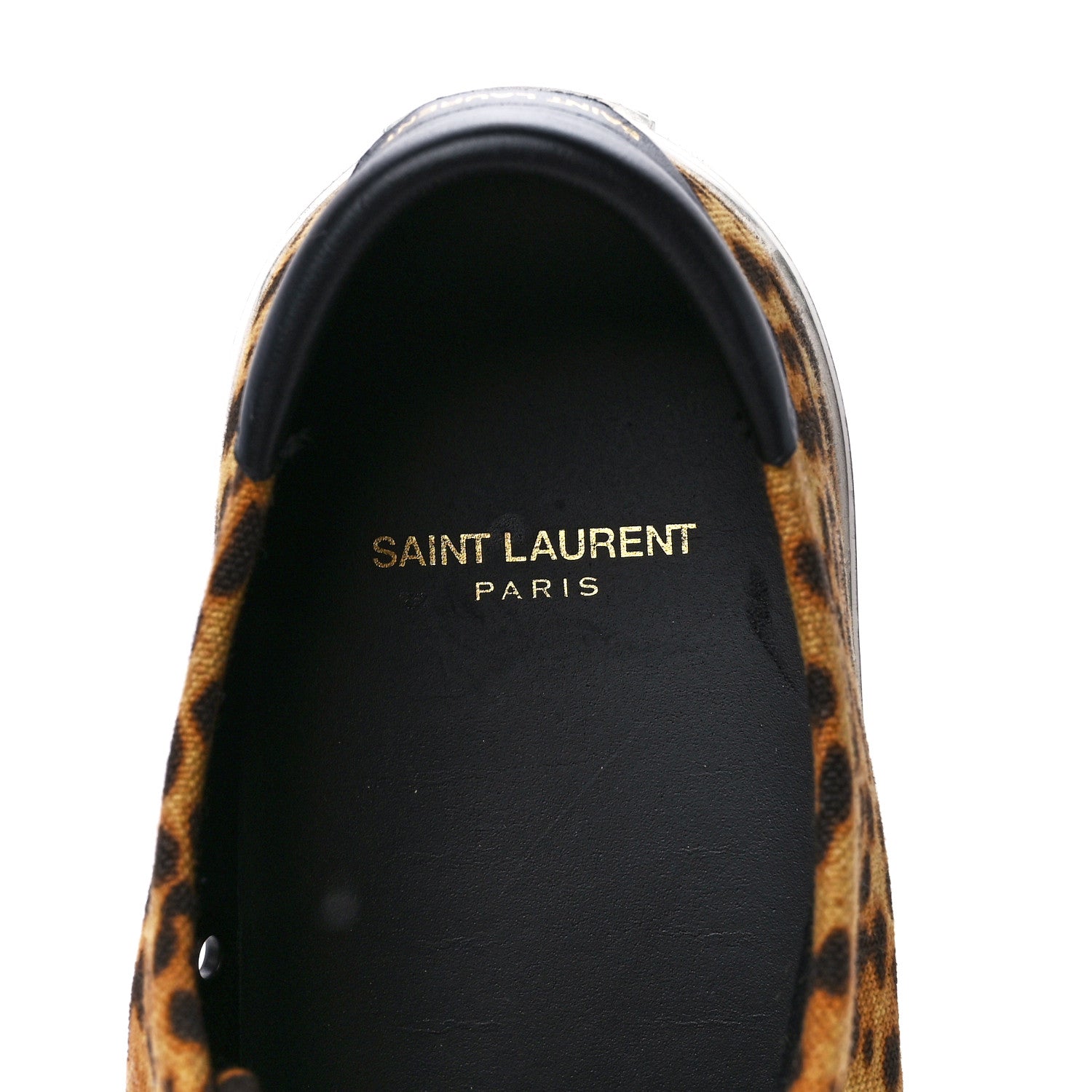 Saint Laurent Canvas Leopard Print Malibu Low Top Sneaker 44 Brown 7 of 8