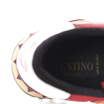 Valentino Garavani Fabric Suede L'Amour Womens Rockrunner Sneakers 37.5 Red 8 of 10