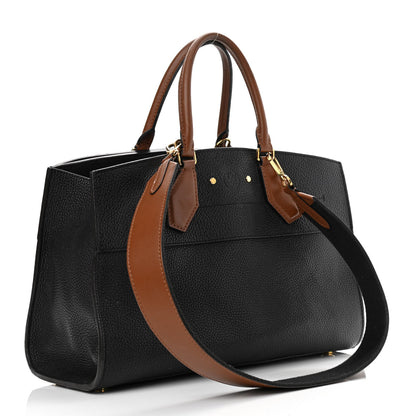 Louis Vuitton Calfskin City Steamer EW Black Gold 2 of 16