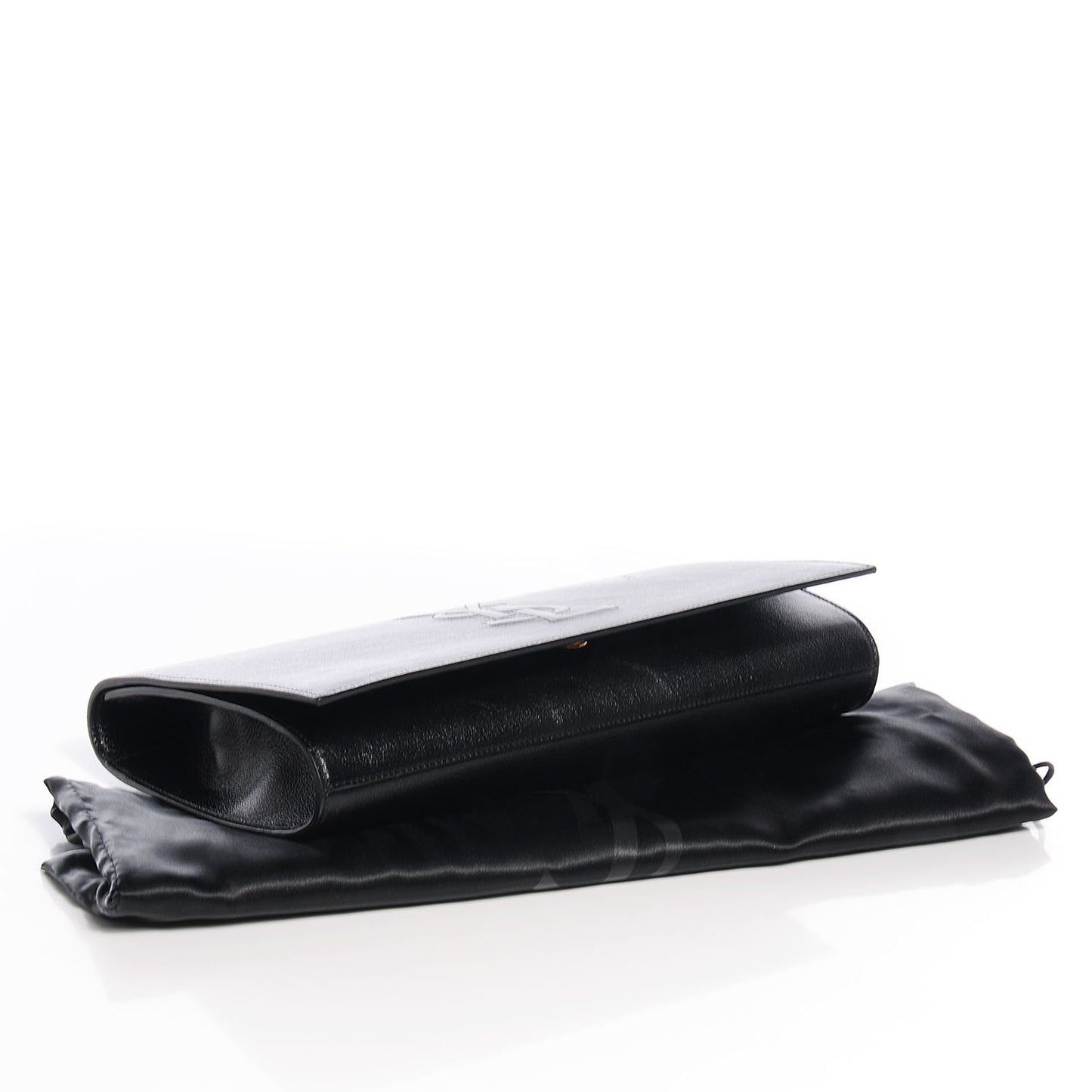 Calfskin Monogram Large Belle De Jour Clutch Black