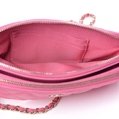 Chanel Caviar Quilted Small Clutch With Chain Pink 8 of 12