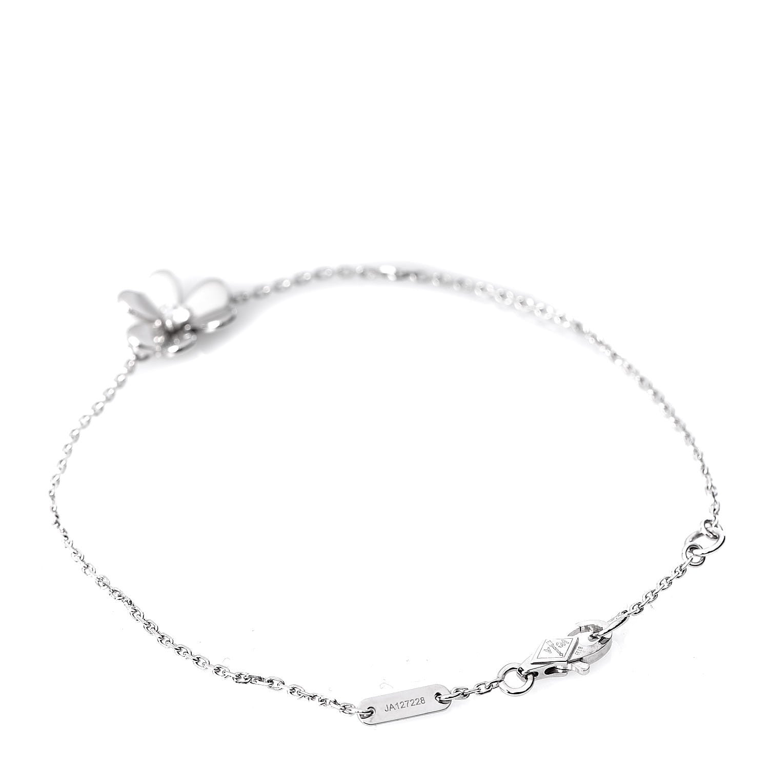 Van Cleef & Arpels 18K White Gold Diamond Mini Frivole Bracelet 3 of 6