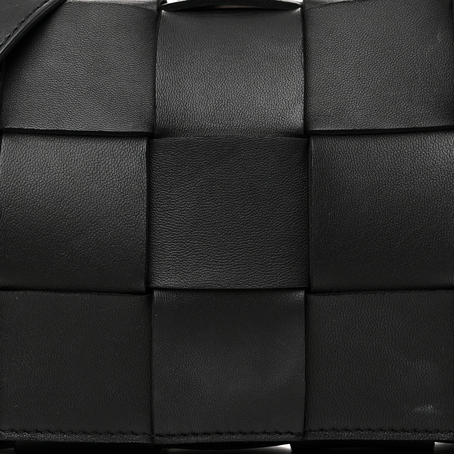 Bottega Veneta Lambskin Maxi Intrecciato Cassette Crossbody Bag Black 7 of 11