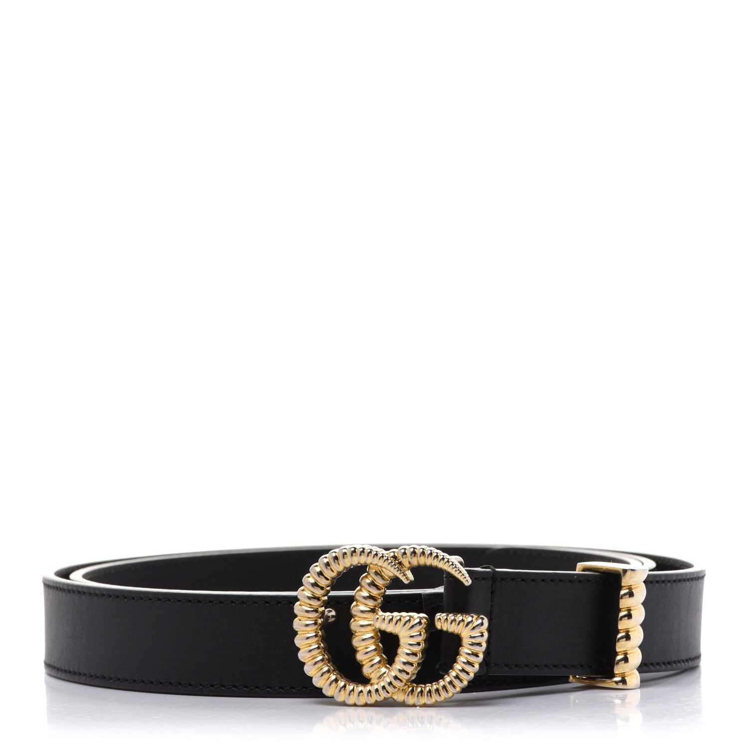Gucci Moon Calfskin Torchon Double G 25mm Belt 105 42 Black 1 of 6